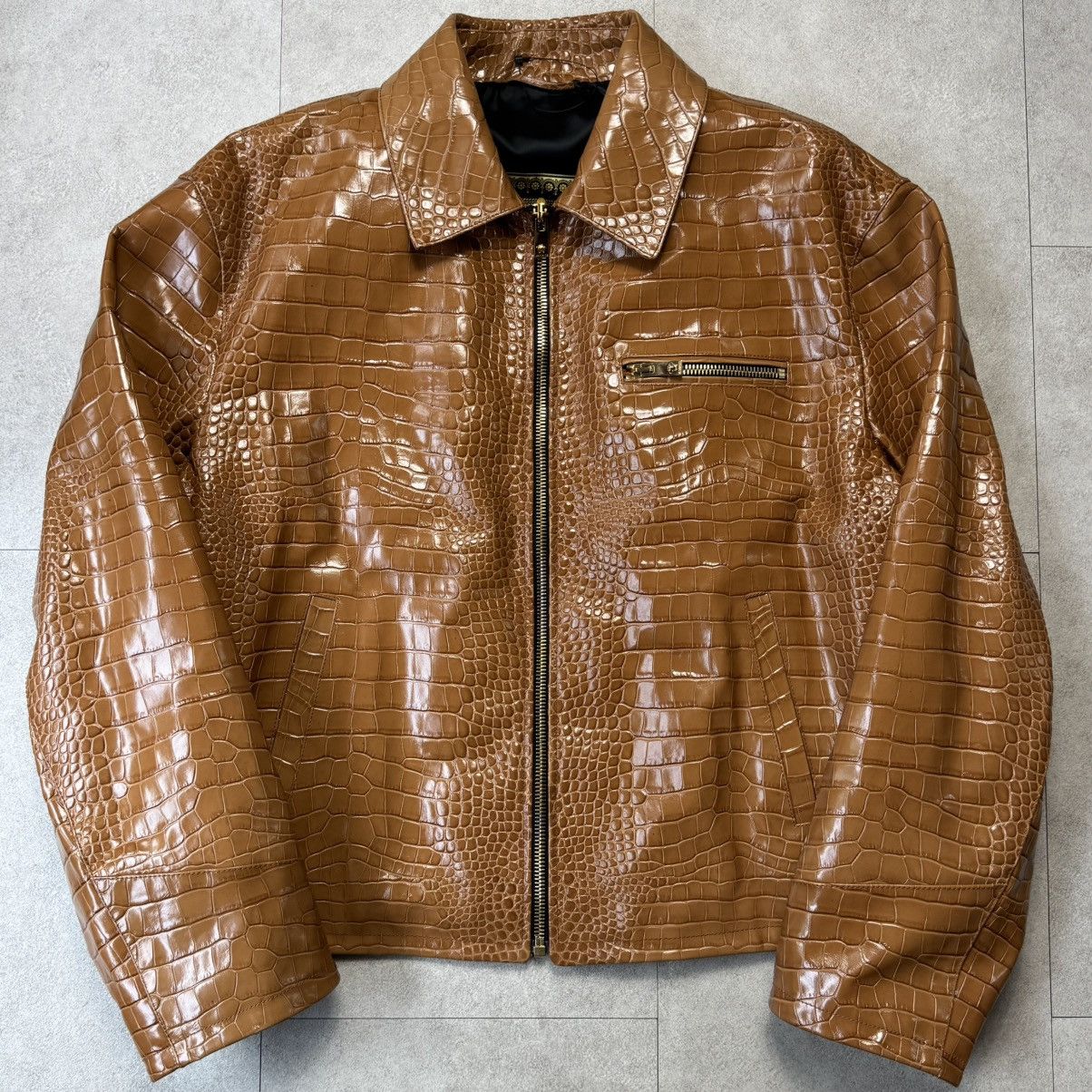 Versace Cocodile Pattern Bomber Jacket