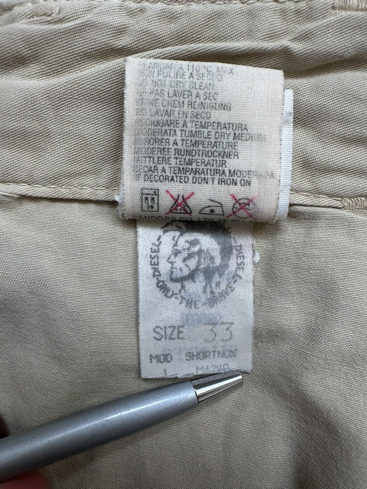 Diesel × Vintage Vintage Y2k Diesel Cargo Shorts Size US 33 - 14 Thumbnail