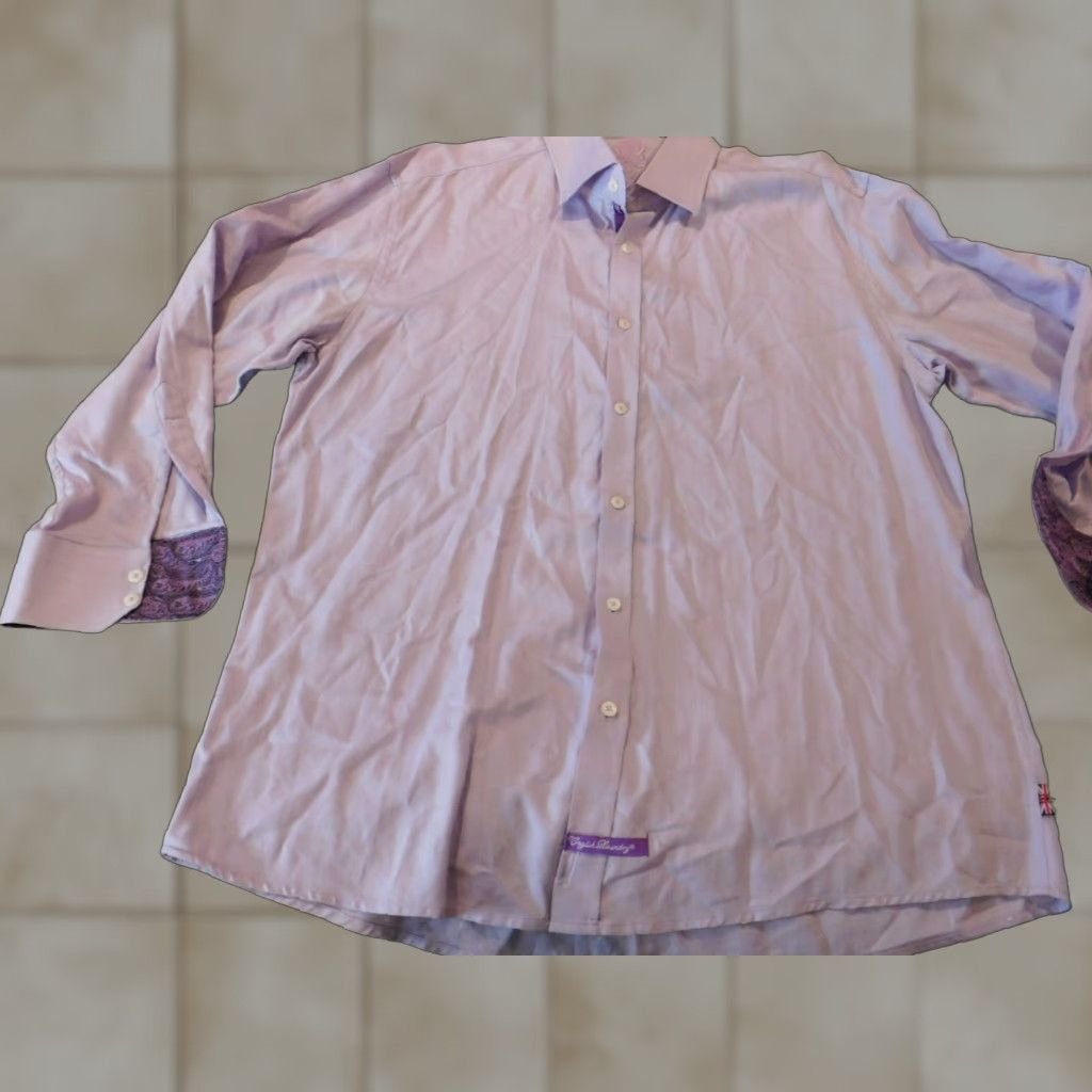 English Laundry English Laundry Mens shirt 17 purple button down casual dress shirt Regular Size US XL / EU 56 / 4 - 1 Thumbnail