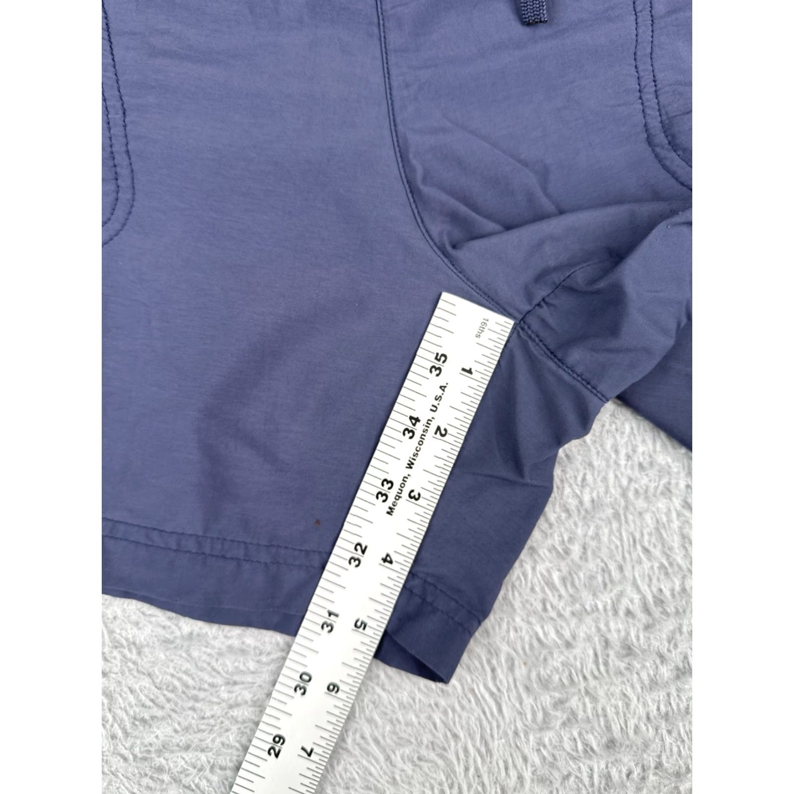 Vintage Columbia Shorts Women Medium Blue Elastic Waist 100% Nylon Gym Run Sports Size 32" / US 10 / IT 46 - 6 Thumbnail