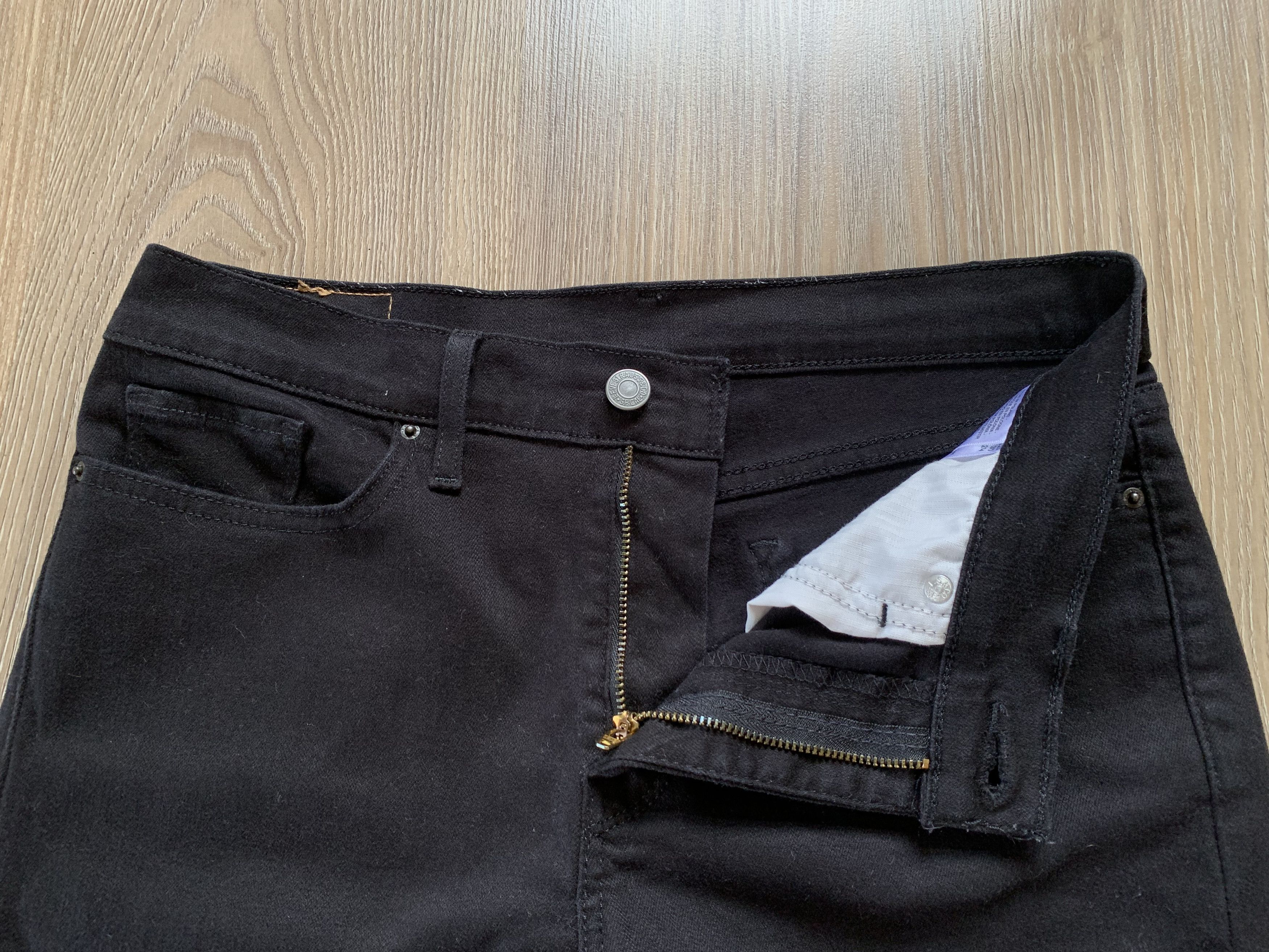 Levi's × Vintage Levis Black Slim Fit Stretch Jeans Size 29" - 5 Thumbnail