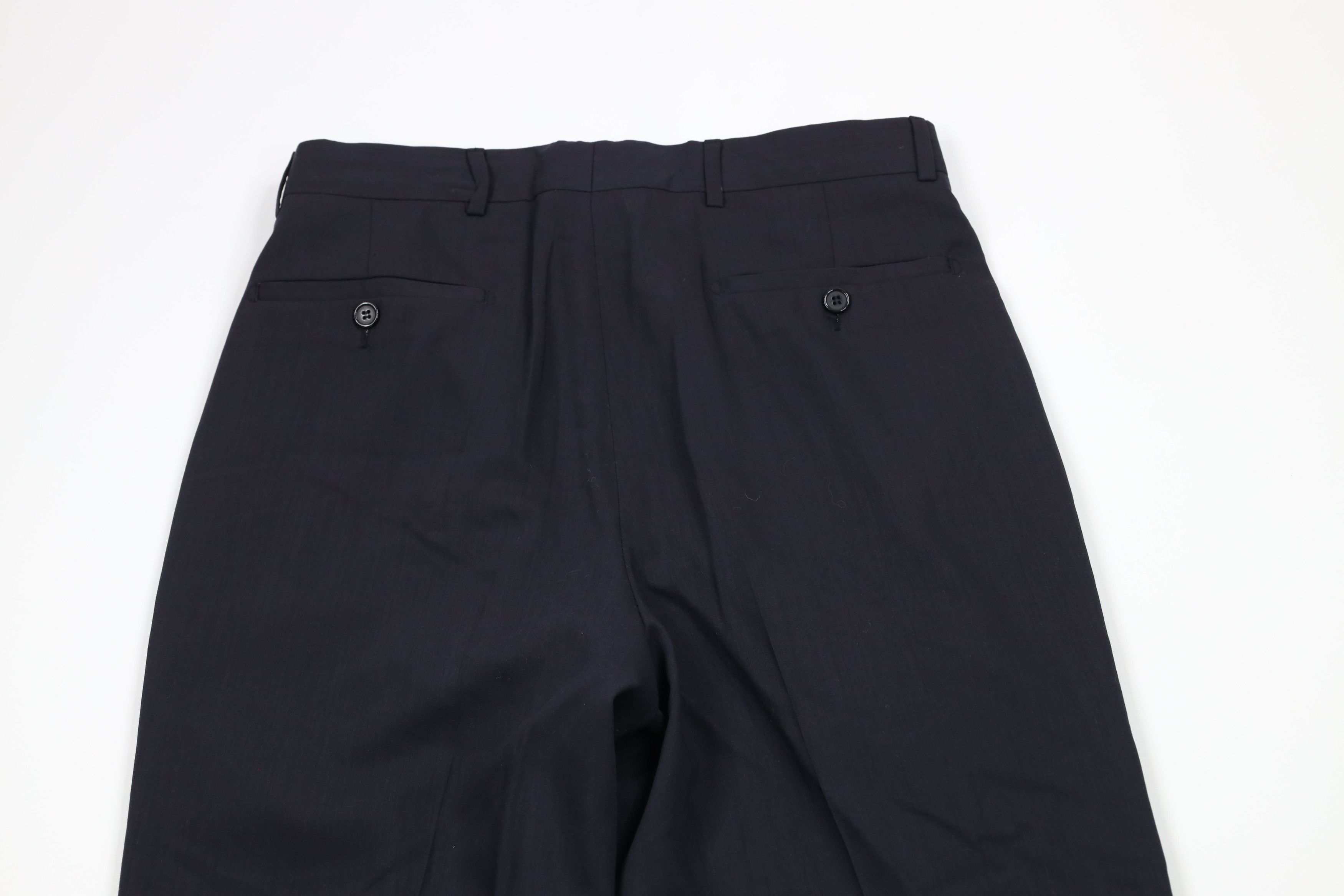 Vintage Vintage 90s Streetwear Wool Pleated Cuffed Chino Pants Blue Size US 30 / EU 46 - 11 Thumbnail