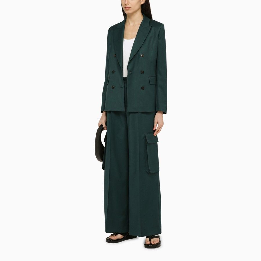 Amiri o1d2blof0724 Wool Trousers in Forest Green Size 27" / US 4 / IT 40 - 2 Thumbnail