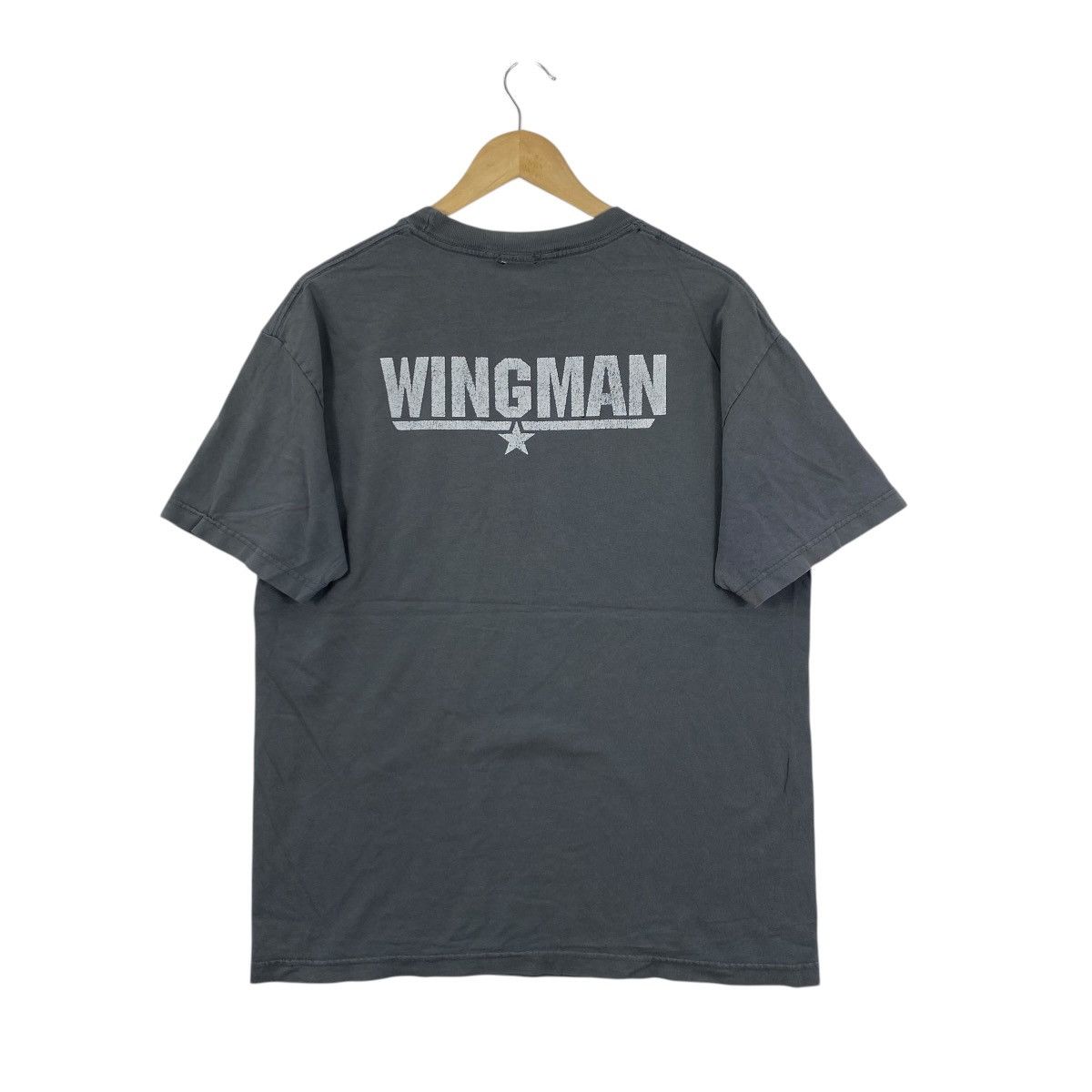 Vintage Vintage 90s Top Gun Wingman T-Shirt Anchor Blue Large Fade Size US L / EU 52-54 / 3 - 2 Thumbnail