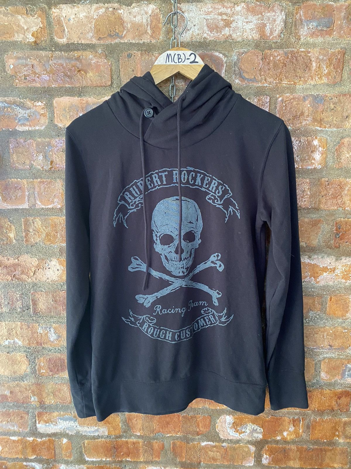 Japanese Brand × Share Spirit Homme Vtg EDGE Rupert Japan Ninja Skull racing hoodie Size US S / EU 44-46 / 1 - 2 Thumbnail
