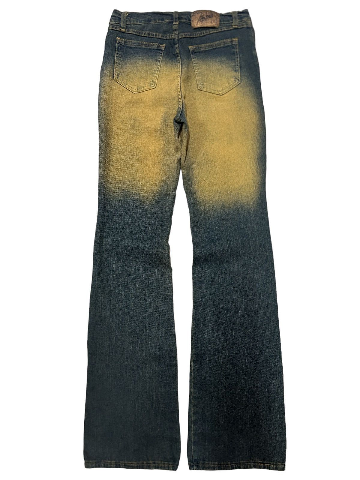 Designer Vintage Anchelli Paris Sun Faded Flared y2k Jeans Size US 27 - 4 Thumbnail