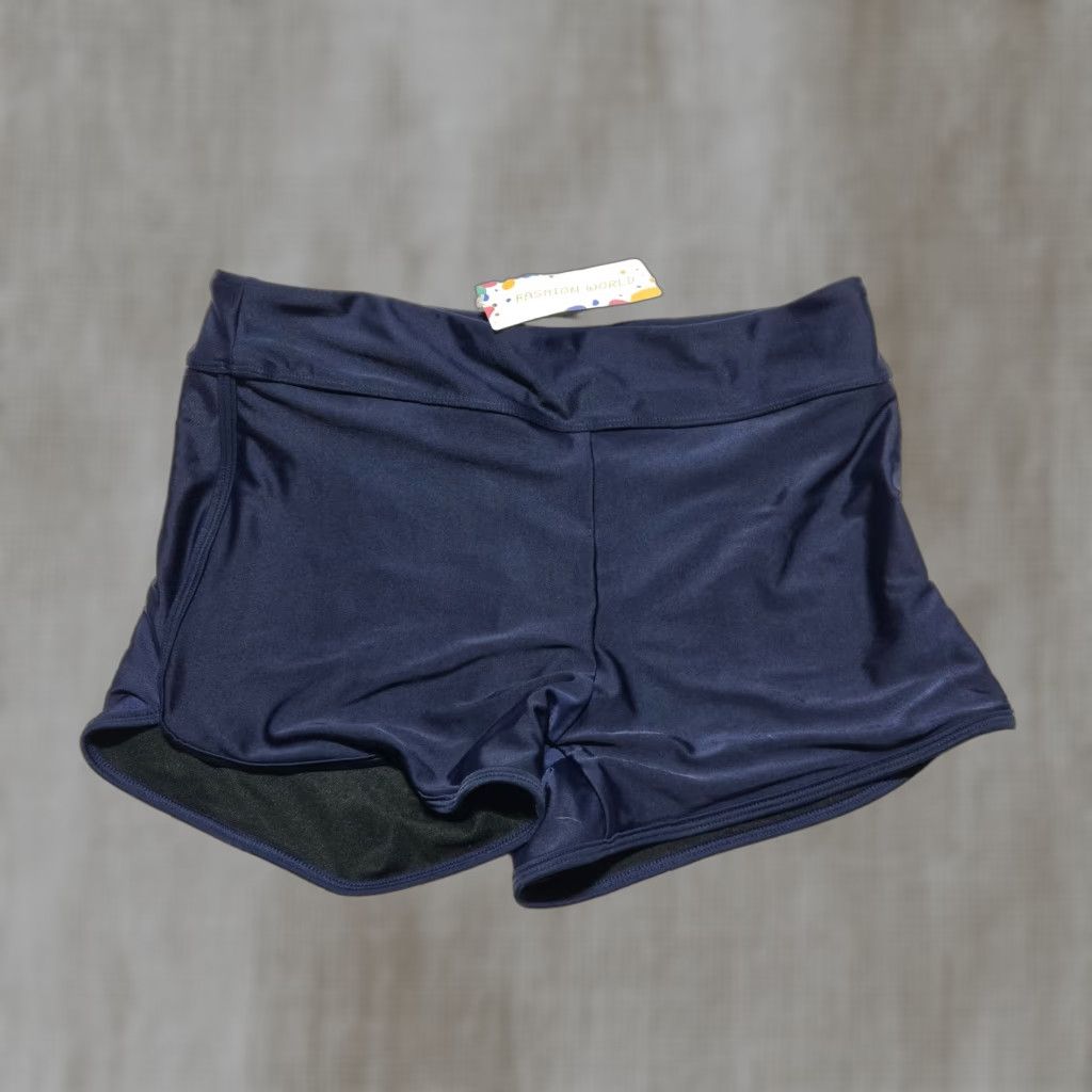Vintage Fashion World Women's Swim Shorts NWT Lightweight SZ L Blue Bottoms Quick Dry Cargo Pocket Bathing Suit Bottoms Size 36" / US 14 / IT 50 - 1 Thumbnail
