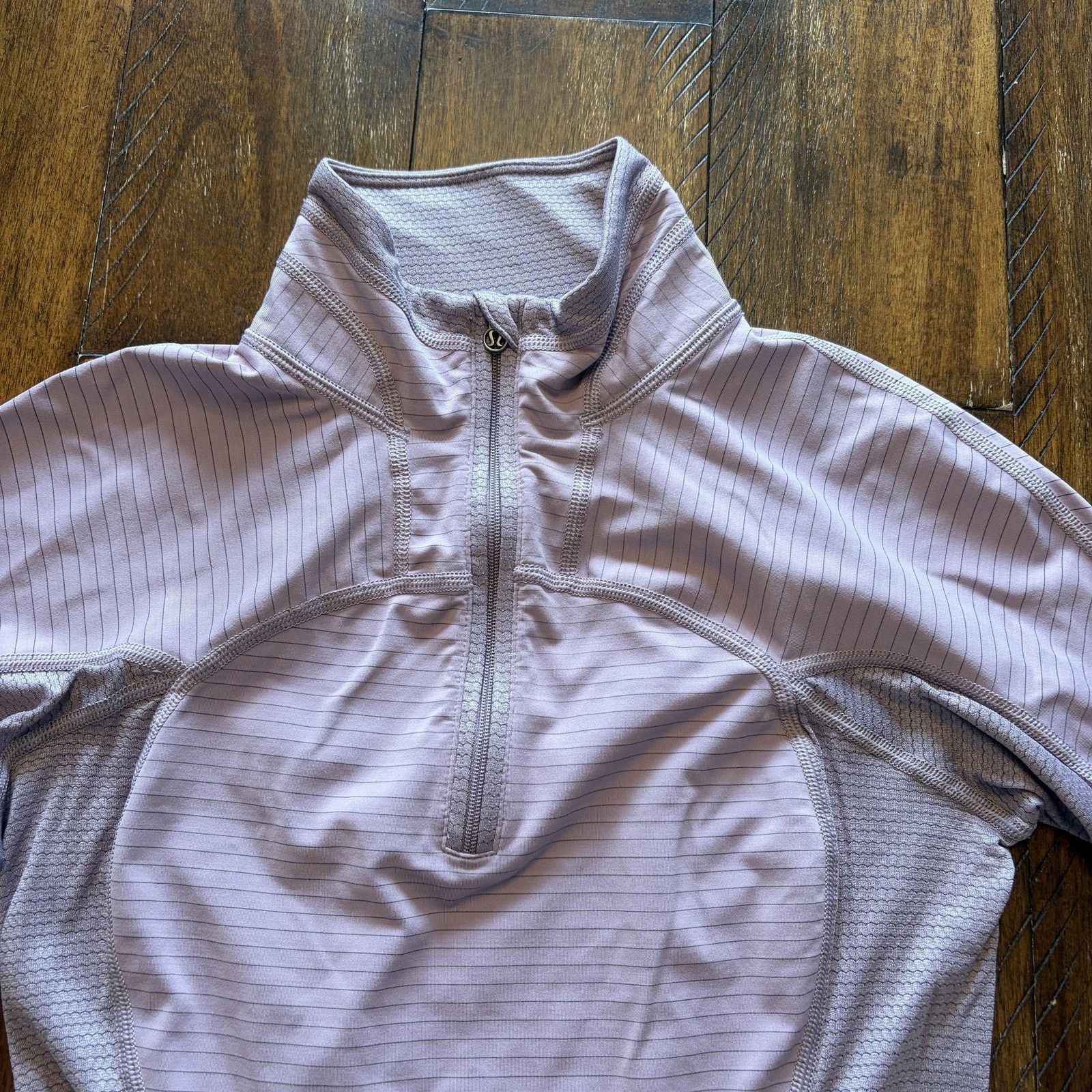 Lululemon Lululemon Pullover Womens 4 Purple Striped 1/4 Zip Neck Size S / US 4 / IT 40 - 3 Thumbnail