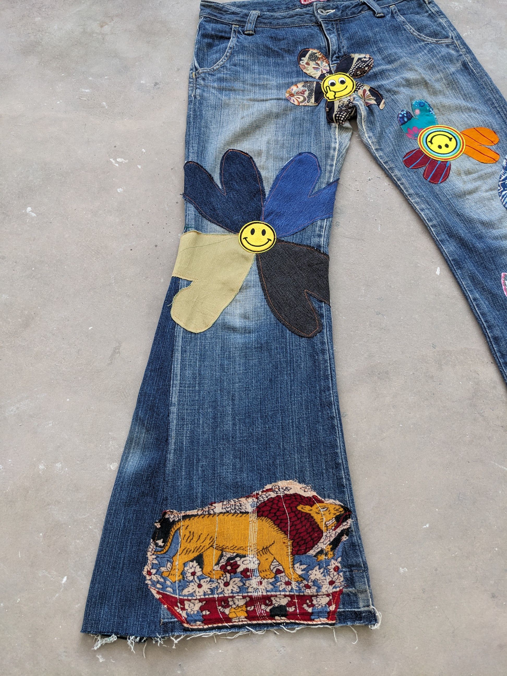 Johnbull Inspired Kapital Flare Hippie Denim Bootcut Size 30" / US 8 / IT 44 - 5 Thumbnail