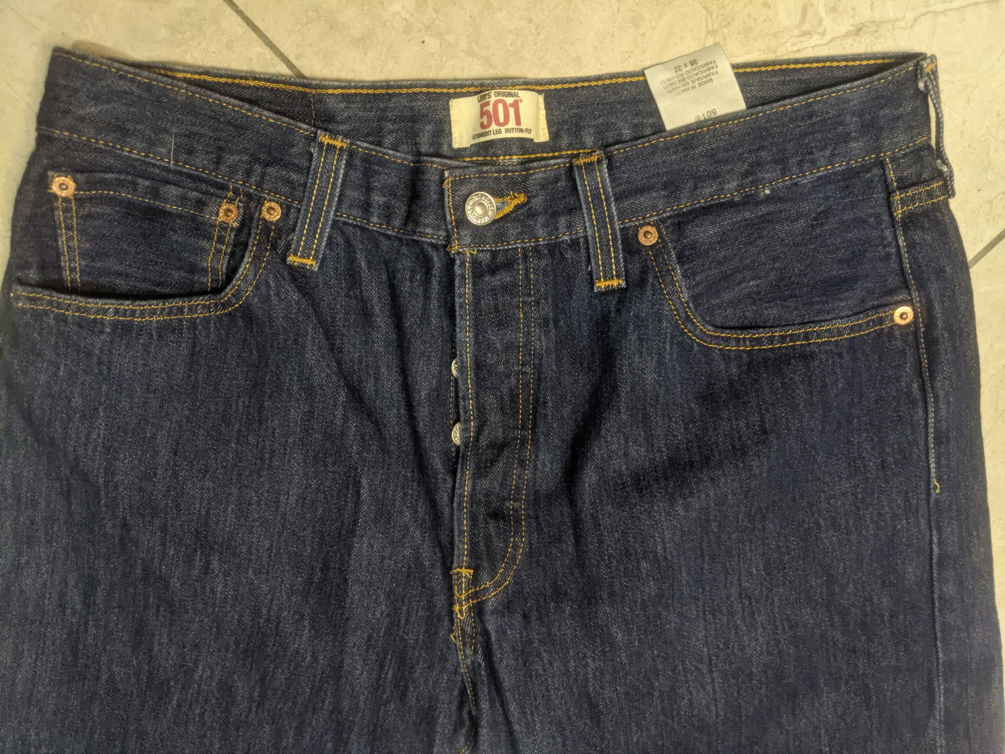 Levi's Levis 501 Straight Leg Button Fly Size US 36 / EU 52 - 3 Thumbnail