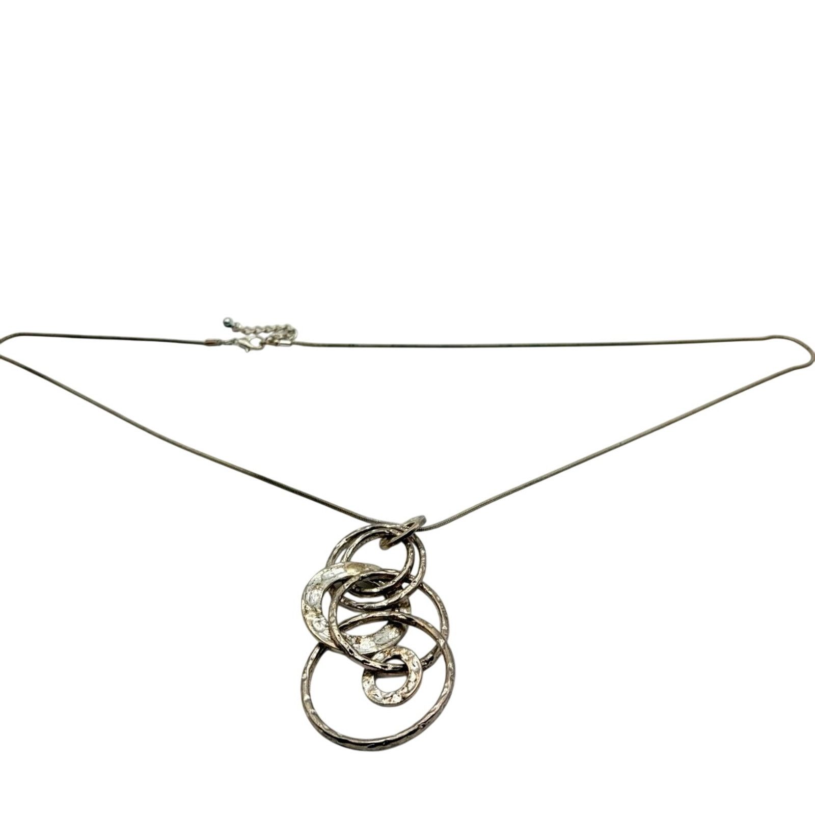 Other Y2K Silver Multi Ring Necklace Size ONE SIZE - 4 Thumbnail