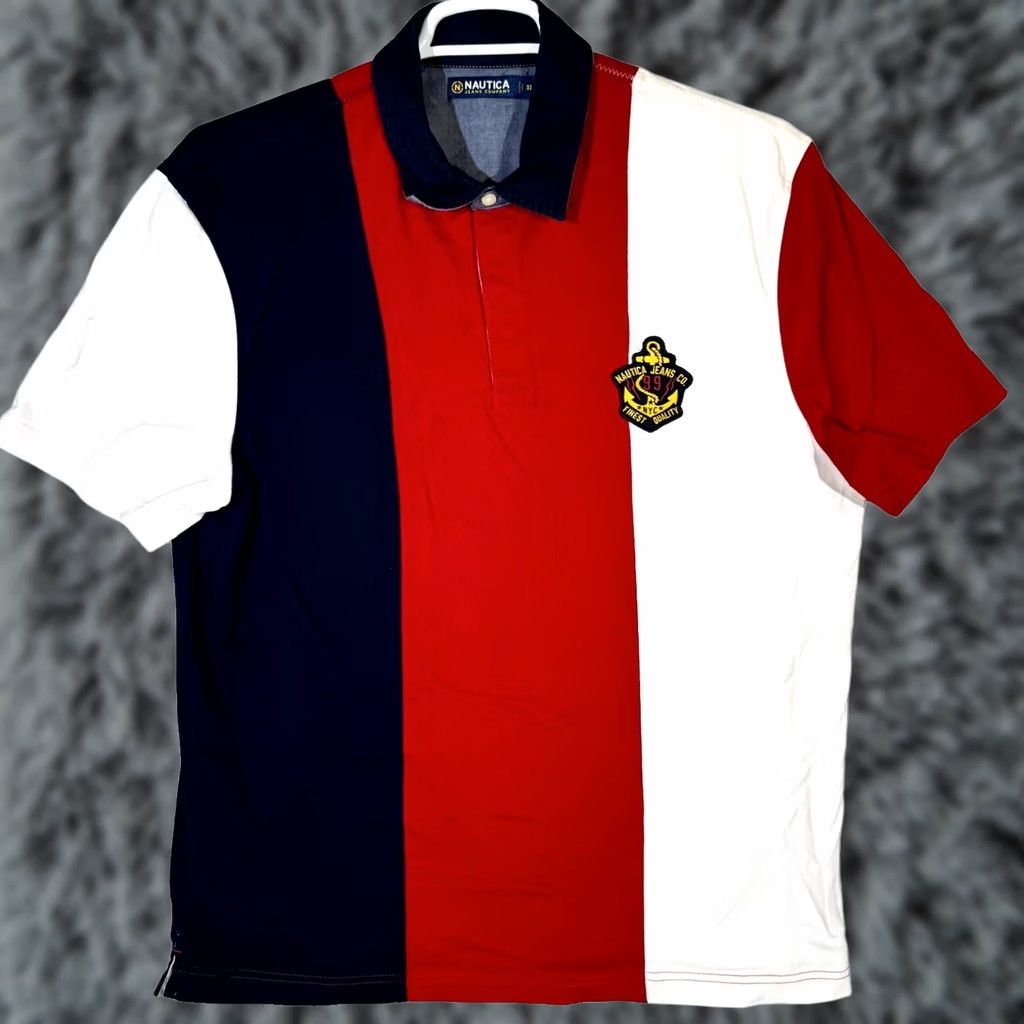 Nautica Nautica Jeans Co polo shirt Multicolor striped 100% Cotton XL Men’s Casual Shirt Polo Size US XL / EU 56 / 4 - 1 Thumbnail