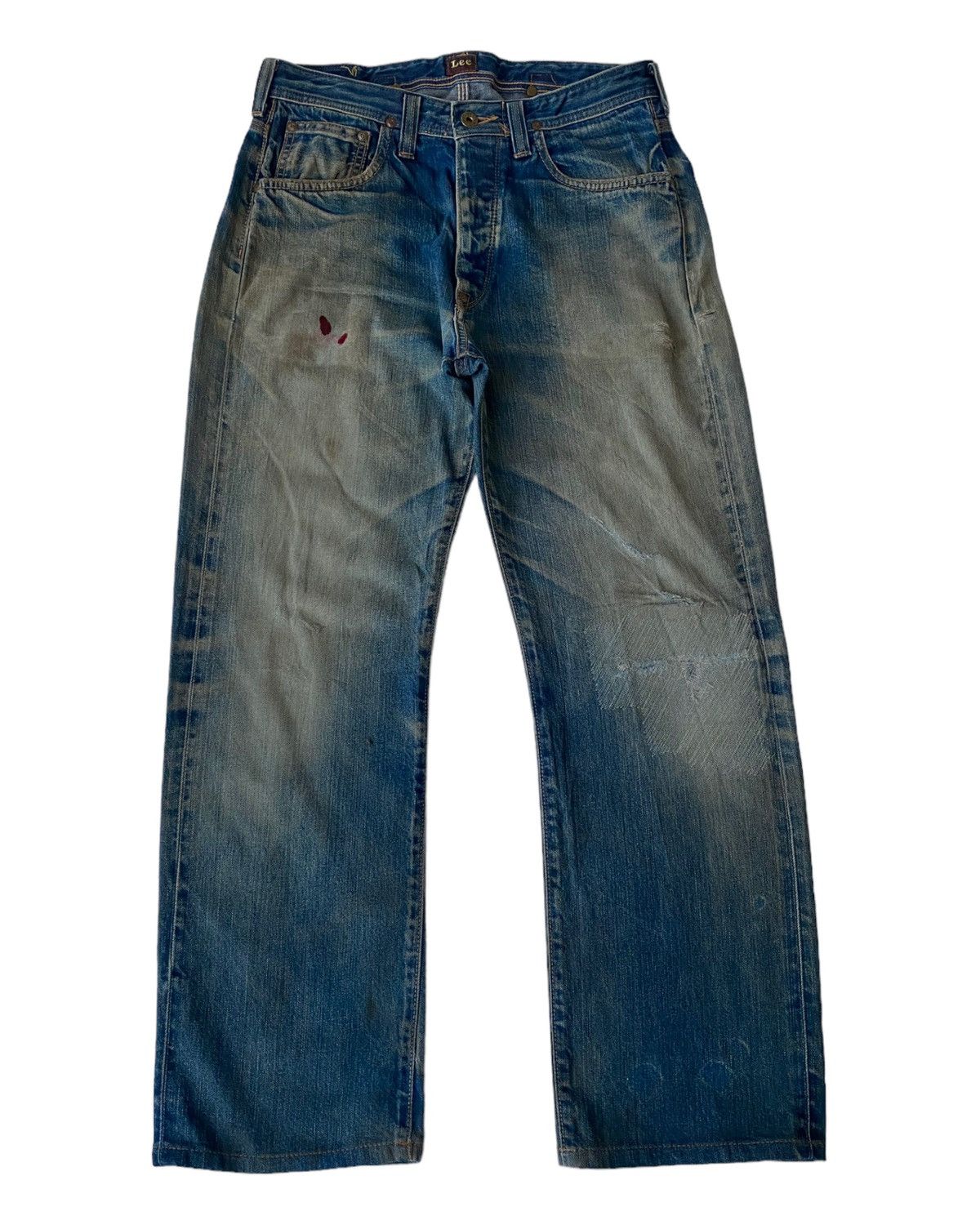 Lee VINTAGE LEE x UNION MADE SELVEDGE DISTRESS DENIM BUCKLE BACK Size US 30 / EU 46 - 3 Thumbnail