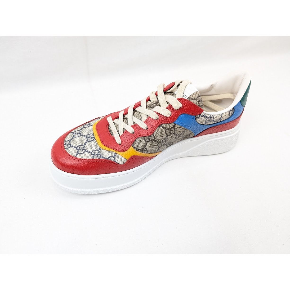 Gucci o1rshd1 Supreme Low-Top Sneakers in Beige/Blue/Red Size US 12.5 / EU 45-46 - 8 Thumbnail