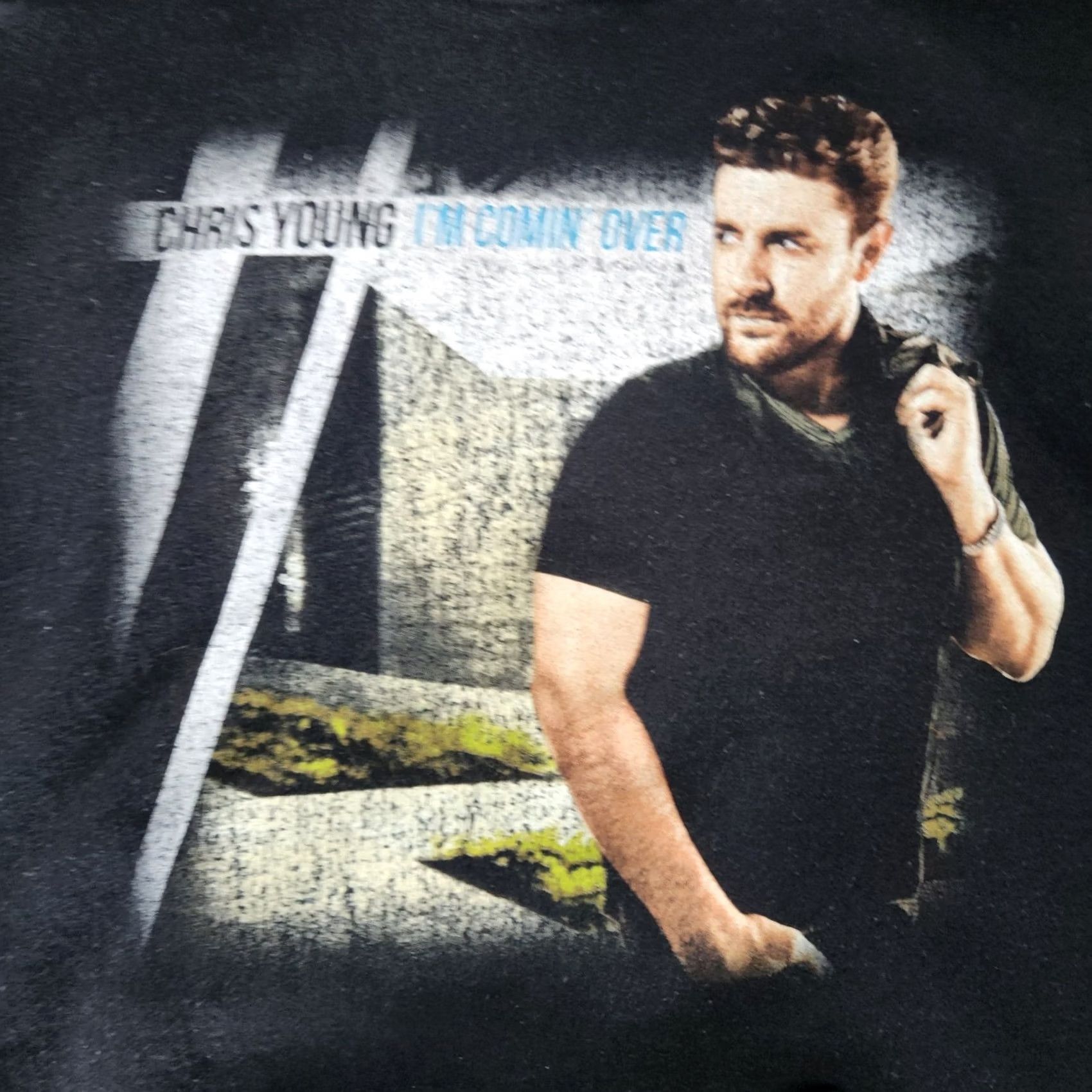Gildan VINTAGE Chris Young 2015 I'm Coming Over Hoodie Sweatshirt Black Size S Mens Regular Pullover Knit Cotton Polyester Graphic Print Country Rare Size US S / EU 44-46 / 1 - 2 Thumbnail