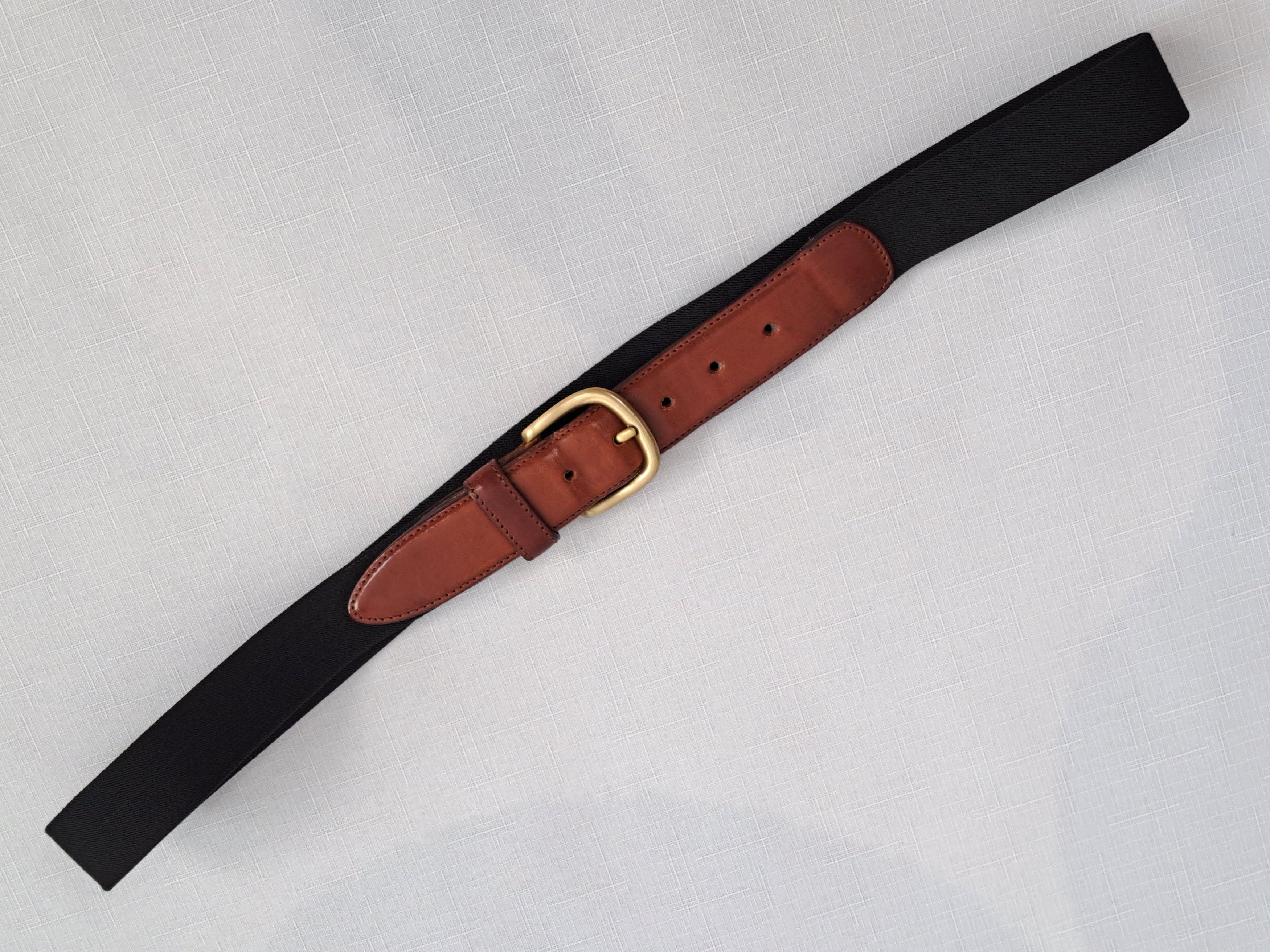 Bally × Vintage Bally vintage leather/elastic fabric belt. Size ONE SIZE - 4 Thumbnail