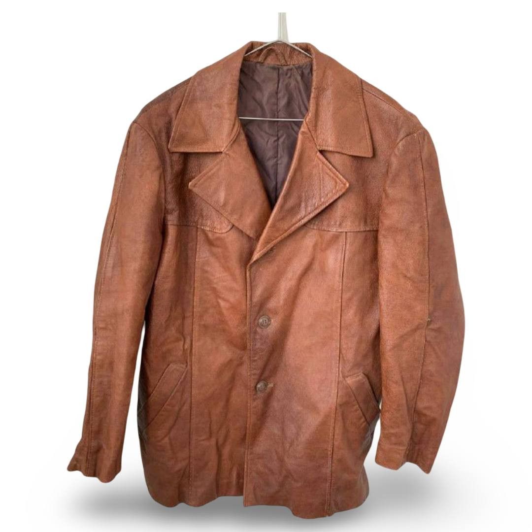 Leather VTG leather coat Gala #1014 Size US L / EU 52-54 / 3 - 1 Thumbnail