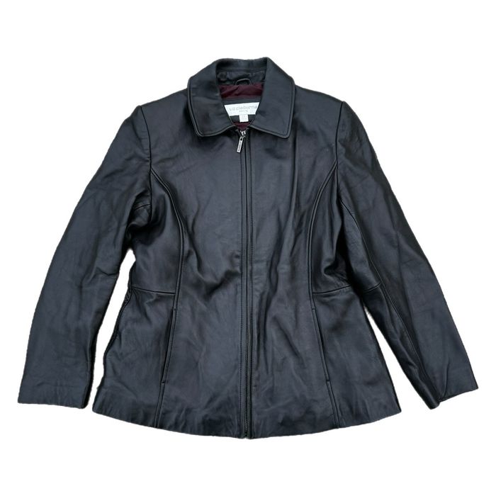 Manteau Noir Liz Claiborne Avec Capuche Amovible - Taille S - Polyester - Occasion Très Bon état