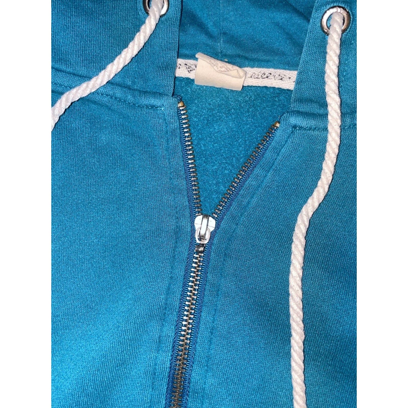 Vintage VINTAGE ROXY Zip-Up Hoodie Turquoise XL Womens Blue Full Zip Activewear Hoodie Size XL / US 12-14 / IT 48-50 - 2 Thumbnail