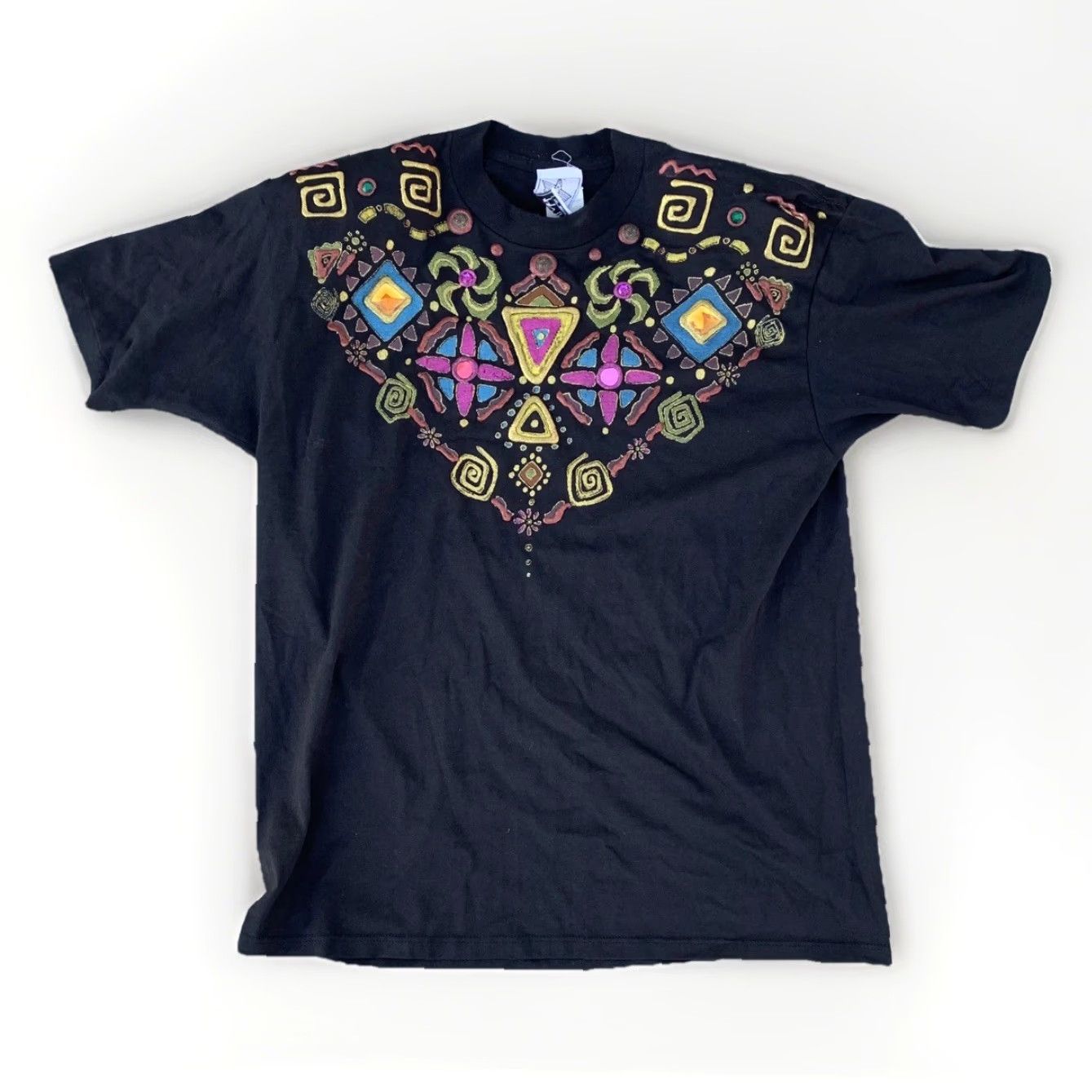 Vintage VINTAGE K.W.B.L. Los Angeles wearable art tshirt ONE SIZE 90s 1990s Black Shirt Mens Women’s Girls Boys Size ONE SIZE - 3 Thumbnail