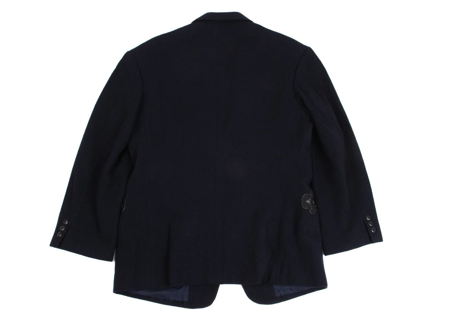 Yohji Yamamoto Yohji Yamamoto Leather Pocket Wool Jacket Size US S / EU 44-46 / 1 - 12 Thumbnail