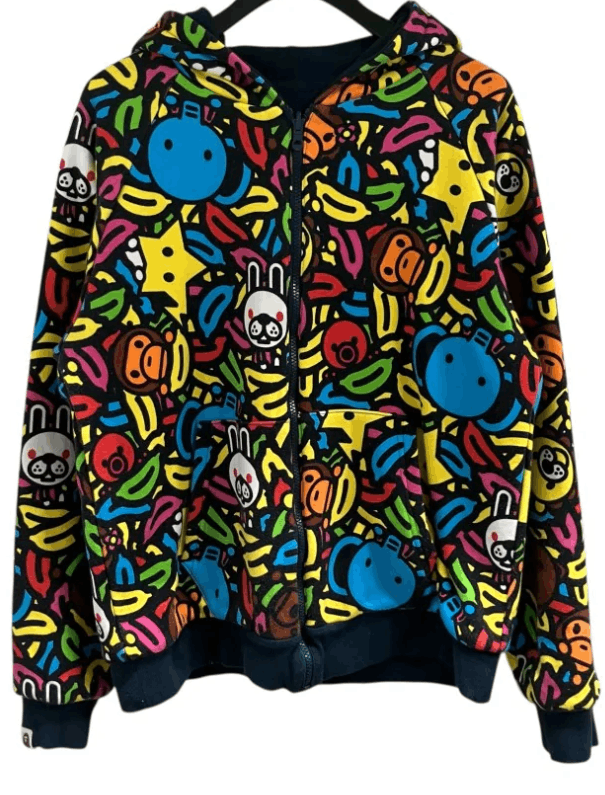 Bape Bape Safari Baby Milo Friends Reversible Hoodie Size US L / EU 52-54 / 3 - 1 Thumbnail