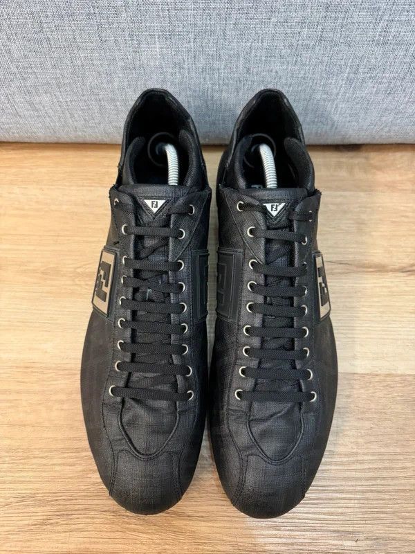 Fendi Fendi Roma Black Coated Canvas Monogram Low Sneakers 11 45 Size US 12 / EU 45 - 4 Thumbnail