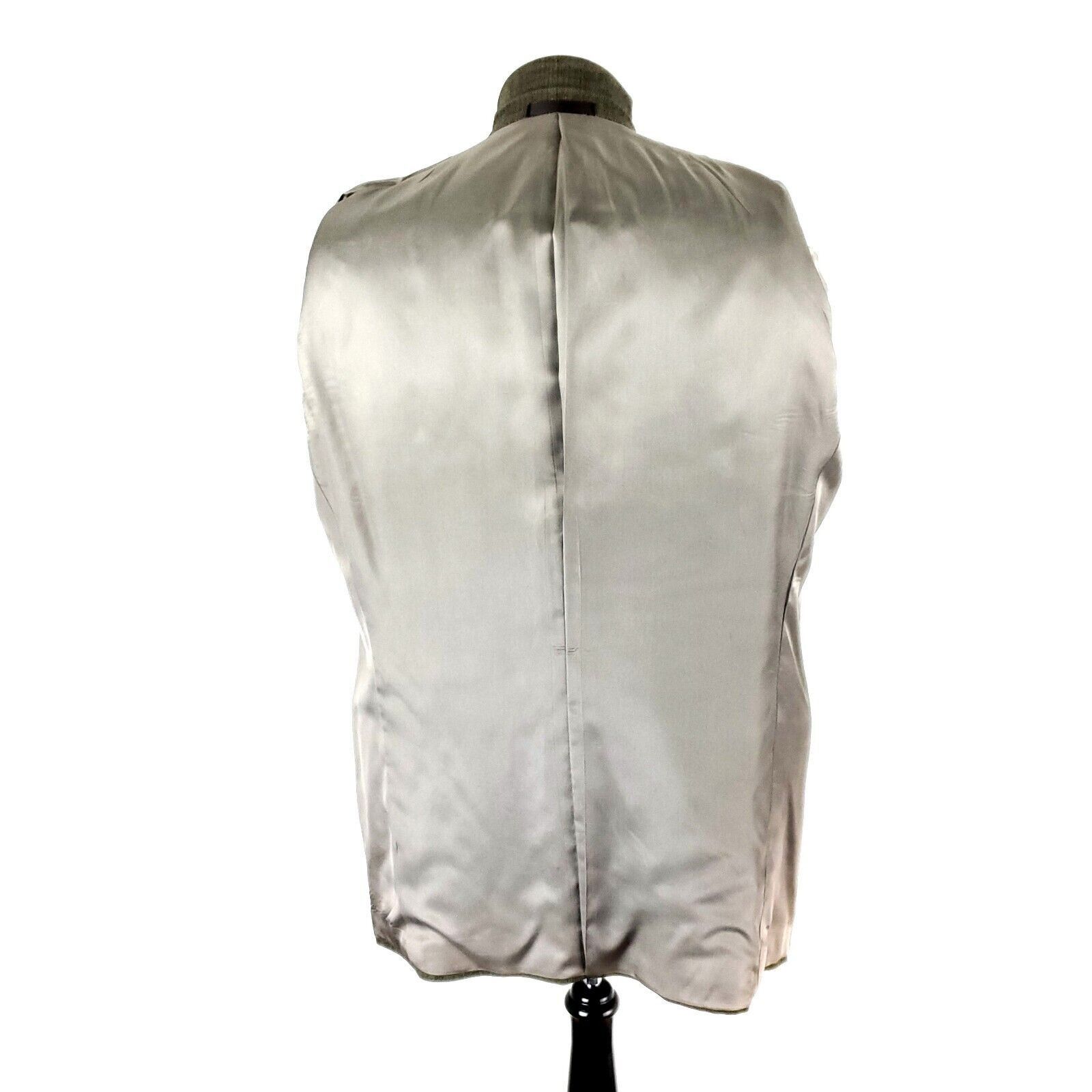 Givenchy Monsieur Givenchy Worsted Wool 4 Button Sport Coat 46L Brown Size 46L - 10 Thumbnail