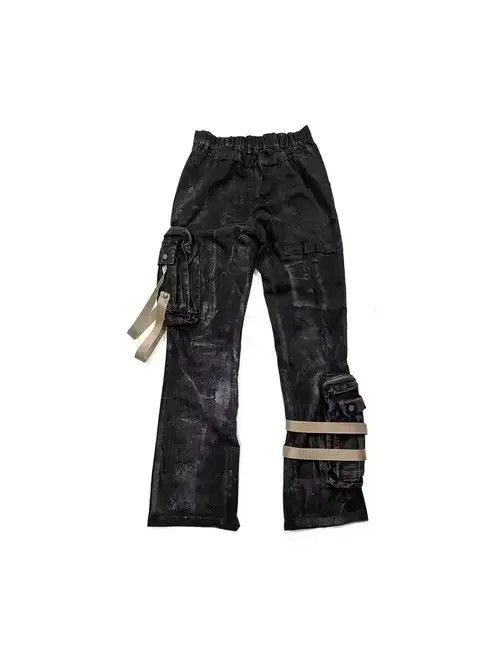 Japanese Brand × Jean Punk Rock Heavy Industrial Detachable Streamer Cargo Pants Size US 32 / EU 48 - 1 Thumbnail