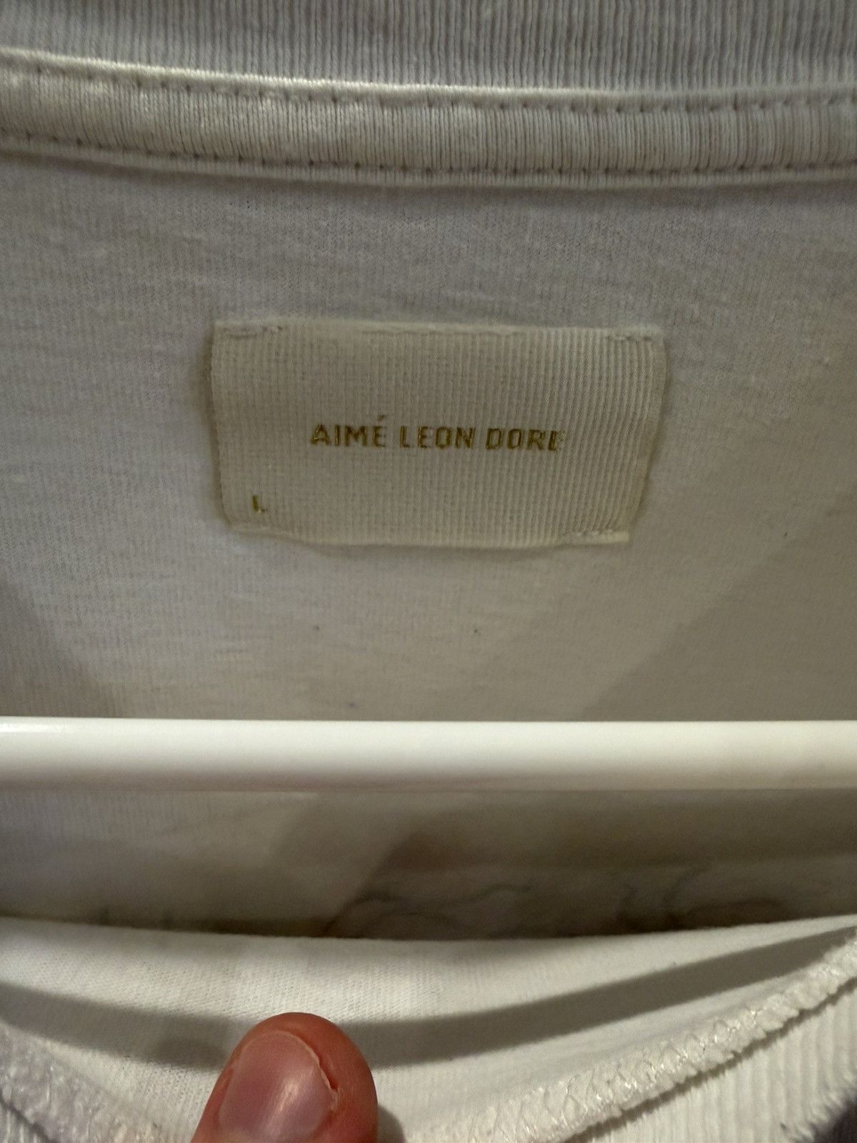 Aime Leon Dore Aime Leon Dore Basic White T with Basketball design Size US L / EU 52-54 / 3 - 4 Thumbnail