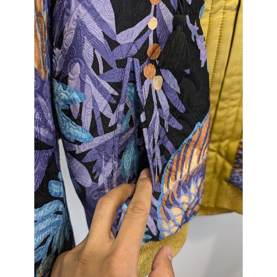 Saint Laurent Paris o1rshd1 Teddy Kimono Phoenix Jacket in Multicolor Size US M / EU 48-50 / 2 - 8 Thumbnail