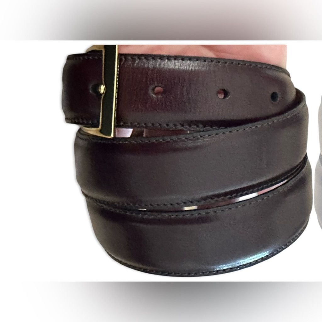 Cole Haan Cole Haan Genuine Leather Dress Belt Brown Men’s 38/95. Size 38 - 9 Thumbnail