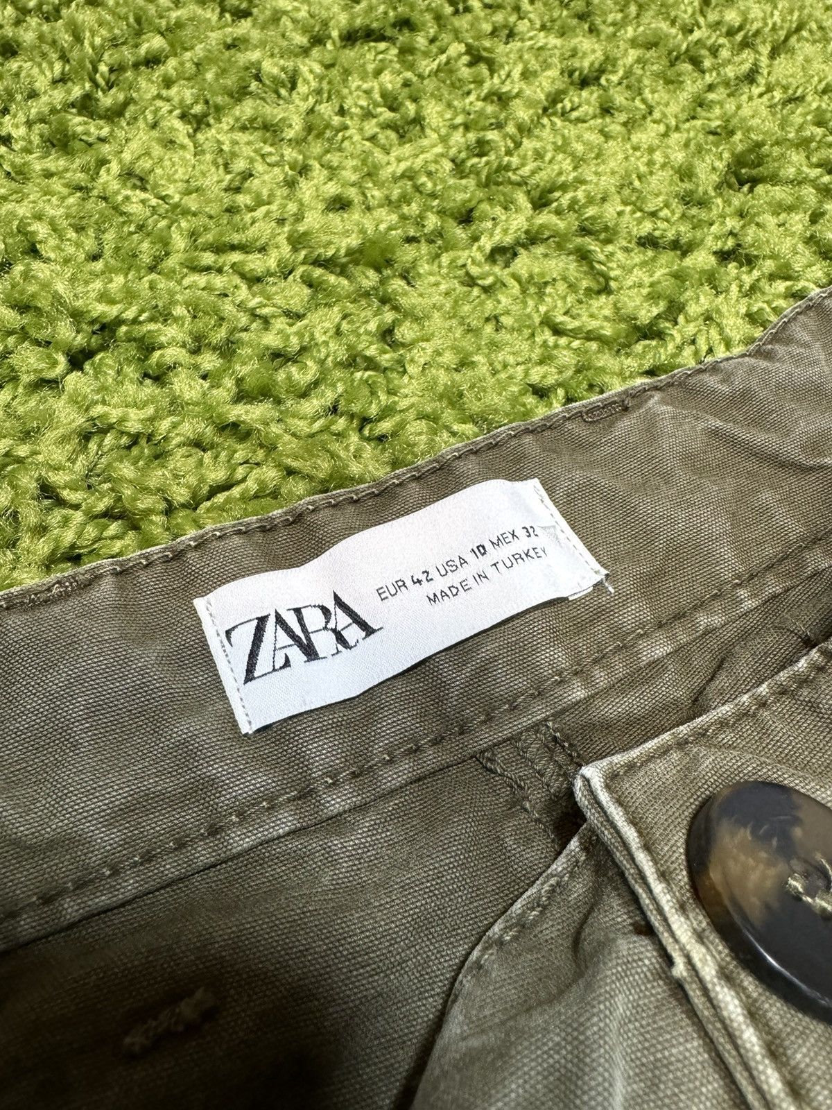 Zara Zara Baggy Olive Pants Size US 34 / EU 50 - 3 Thumbnail