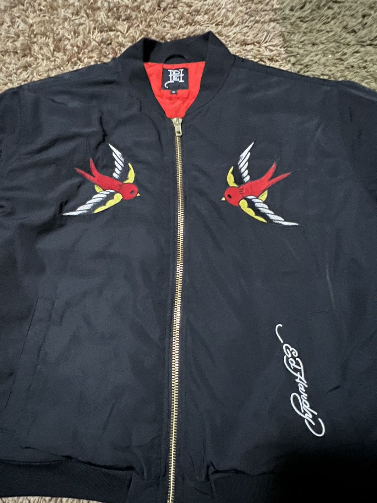 Ed Hardy Black Ed hardy bomber Jacket DS Size US XL / EU 56 / 4 - 3 Thumbnail