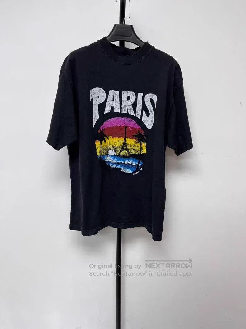 Balenciaga Balenciaga Letter Building Printed Crew Neck Short Sleeve Size US XXS / EU 40 - 1 Thumbnail