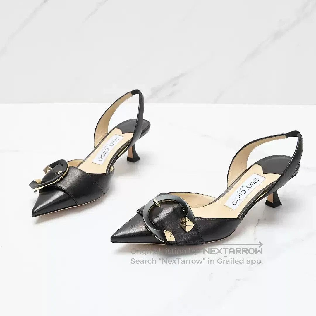 Jimmy Choo Jimmy Choo Moni 50 Pointed Toe Kitten Heel. Size US 6 / IT 36 - 2 Thumbnail