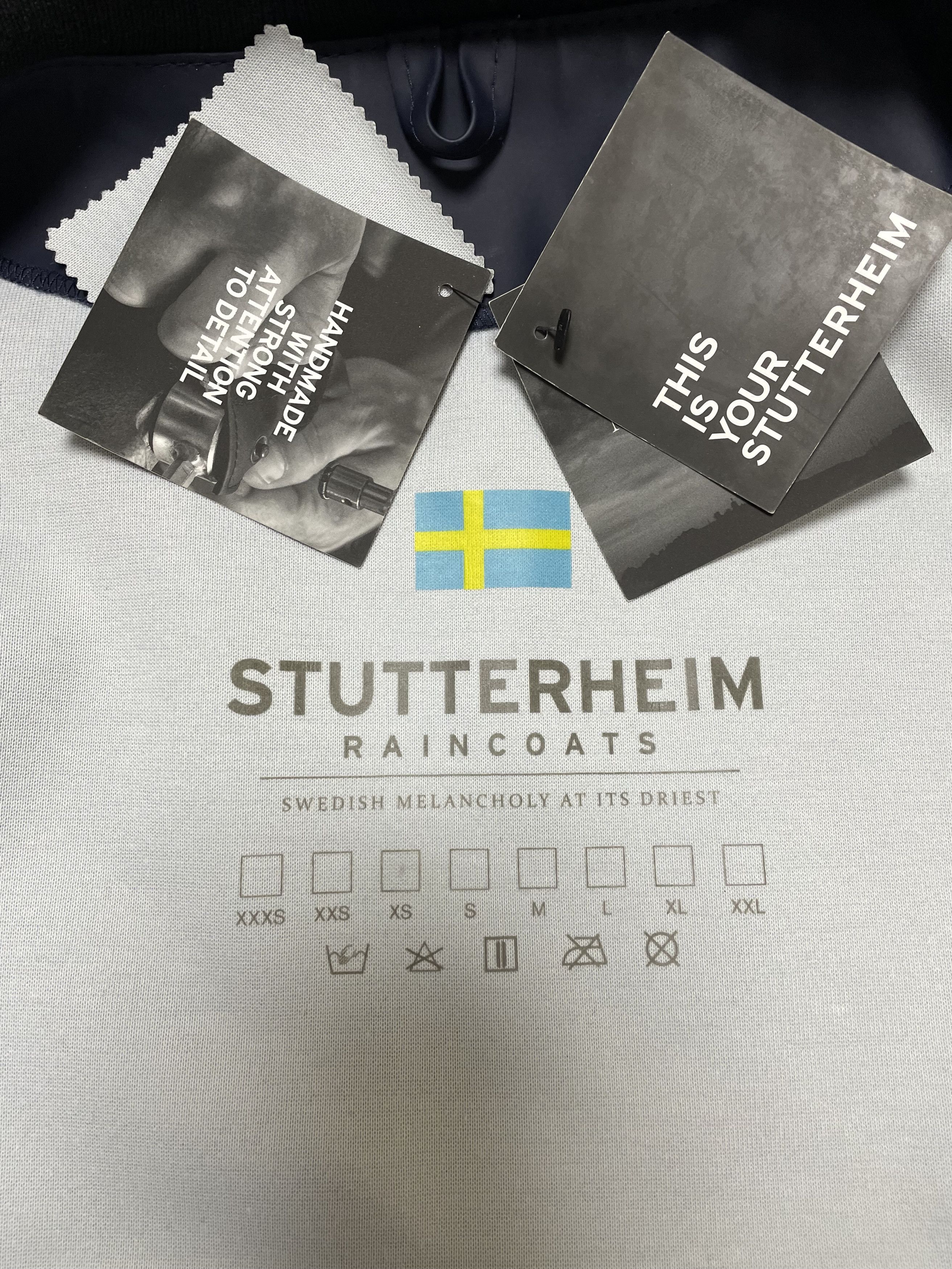 Stutterheim STUTTERHEIM Vastertorp Bomber Jacket Rain Coat Navy Men's Size US XS / EU 42 / 0 - 12 Thumbnail