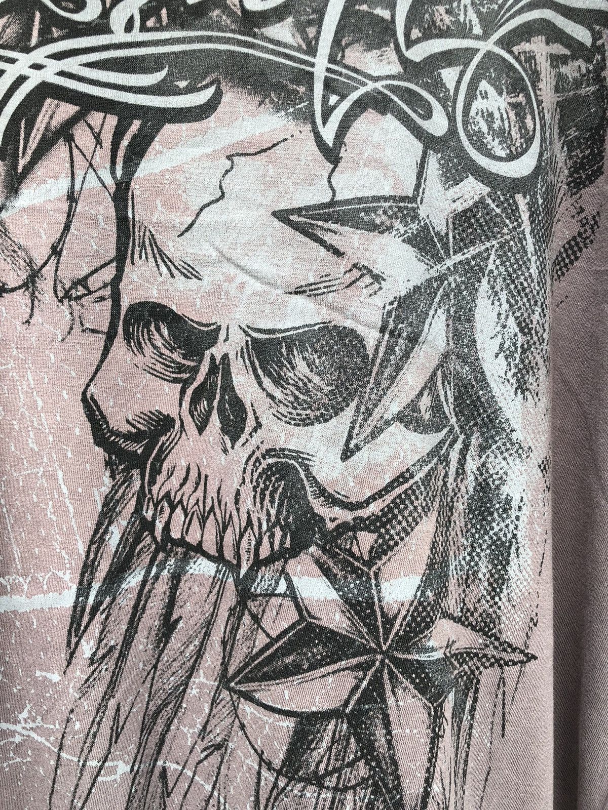 Affliction × Japanese Brand × Vintage Fullprinted MMA ELITE Skulls Like AFFLICTION Tshirt Size US XL / EU 56 / 4 - 7 Thumbnail