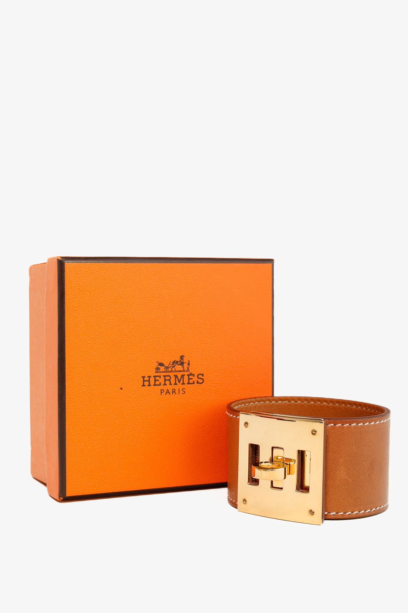 Hermes Hermes Kelly Dog Fauve Barenia Leather Bracelet Size ONE SIZE - 1 Thumbnail