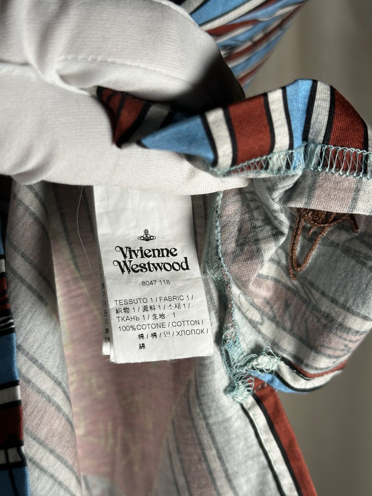 Vivienne Westwood Vivienne Westwood Gold Label Striped Anti Fracking T Shirt Size S / US 4 / IT 40 - 6 Thumbnail