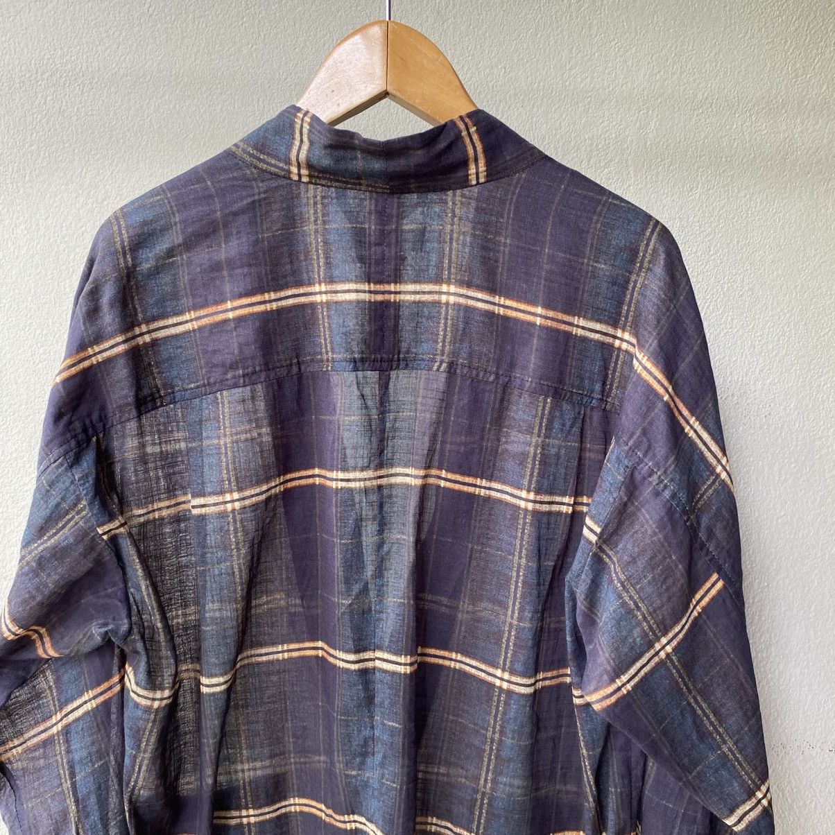 Isabel Marant Etoile ISABEL MARANT ETOILE Navy Plaid Open-Front Shirt Size XXS / US 00 / IT 34 - 4 Thumbnail