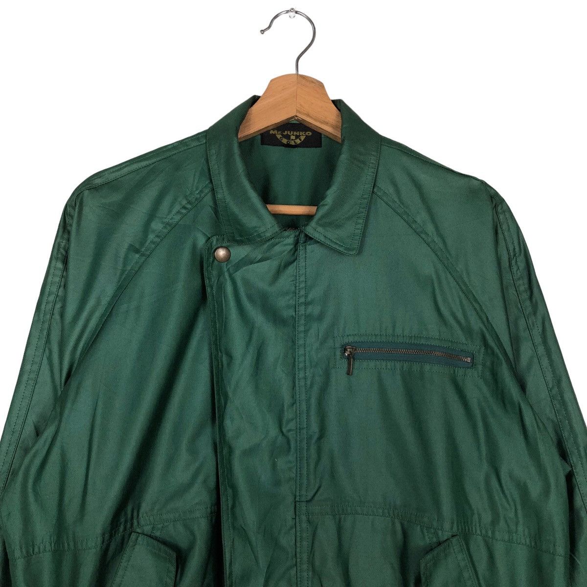 Japanese Brand 🔥Rich Green Vintage Bomber Jacket Nylon Mr Junko Japan Size US M / EU 48-50 / 2 - 4 Thumbnail