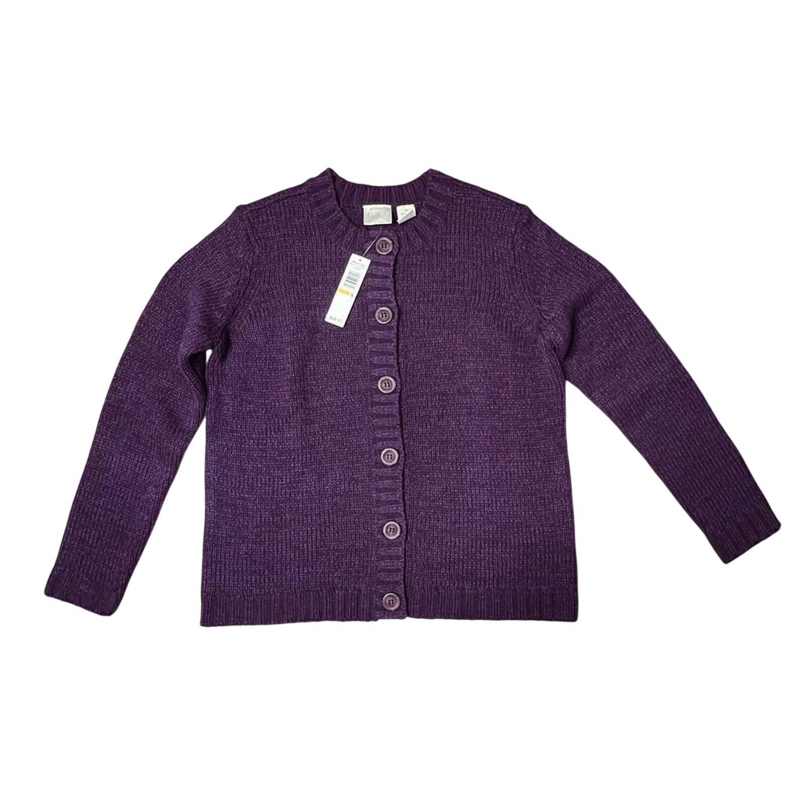 Other Erika Purple Button Up Cardigan Sweater SMALL NWT Academia Size S / US 4 / IT 40 - 1 Thumbnail