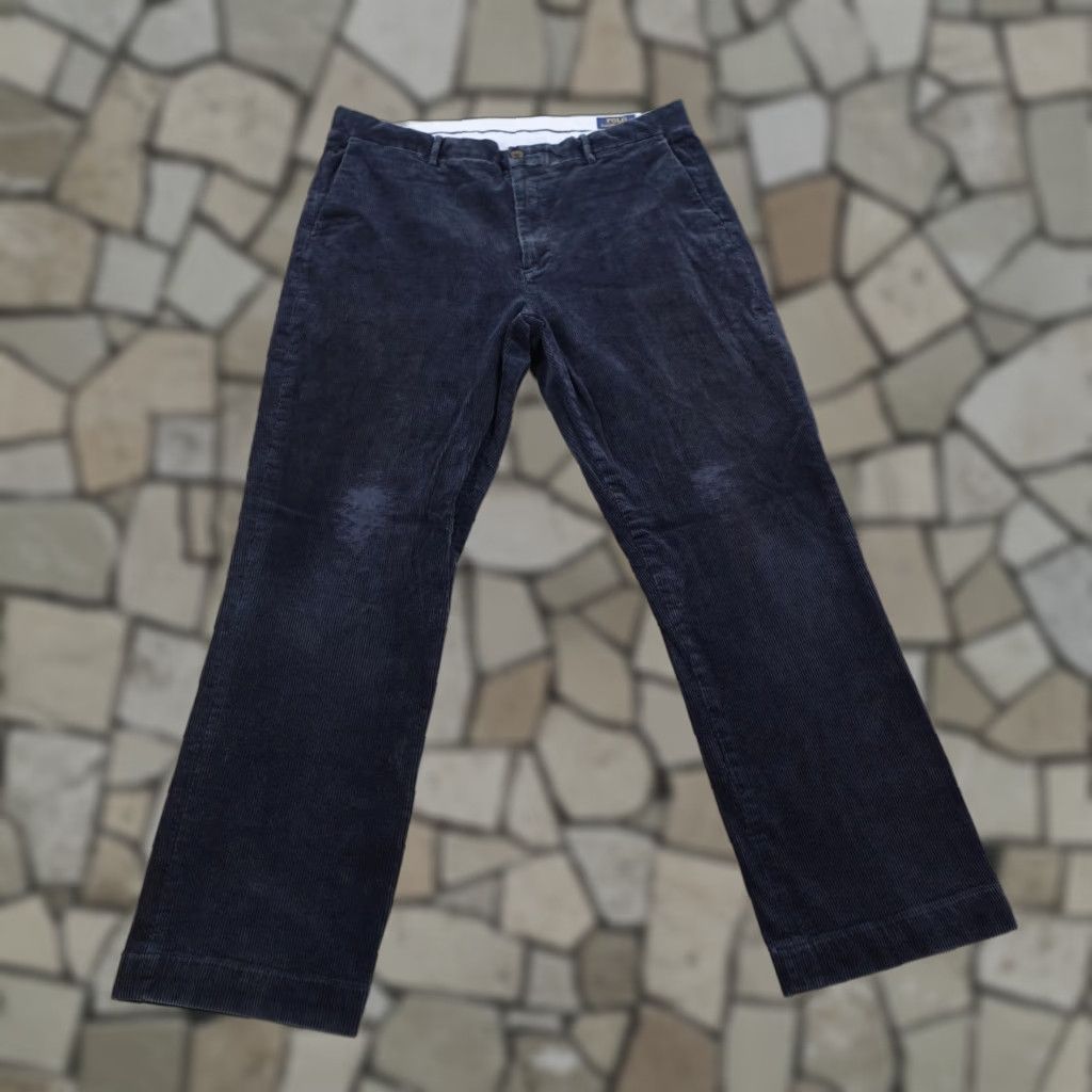 Polo Ralph Lauren Polo Ralph Lauren Chino Pants Mens 36x30 Blue Corduroy Classic Fit Stretch Size US M / EU 48-50 / 2 - 1 Thumbnail