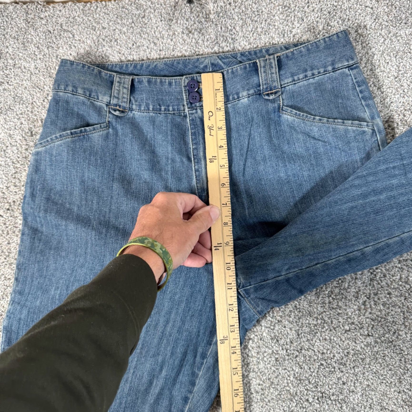 Vintage White Stag Jeans 8 Blue Medium Stonewash Stretch Straight Leg Zip Fly Womens Size 30" / US 8 / IT 44 - 6 Thumbnail