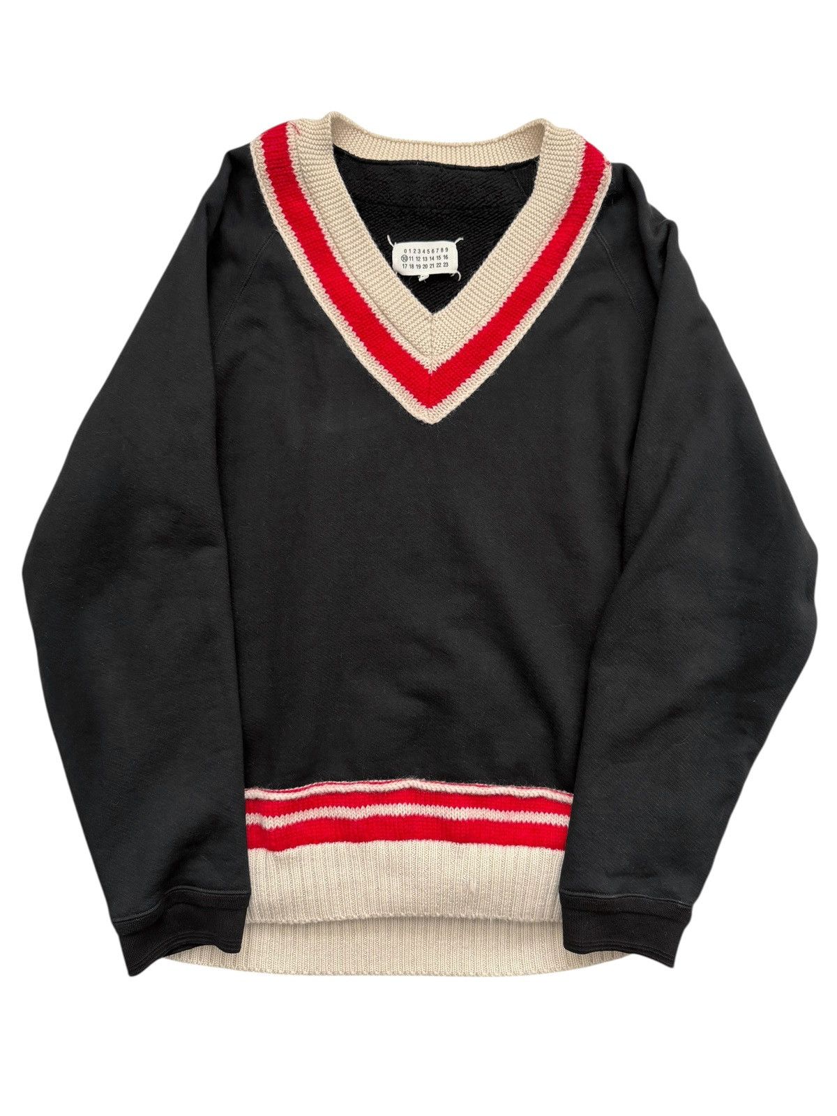 Maison Margiela V-Neck Sweater Hybrid Crewneck Size US M / EU 48-50 / 2 - 2 Thumbnail
