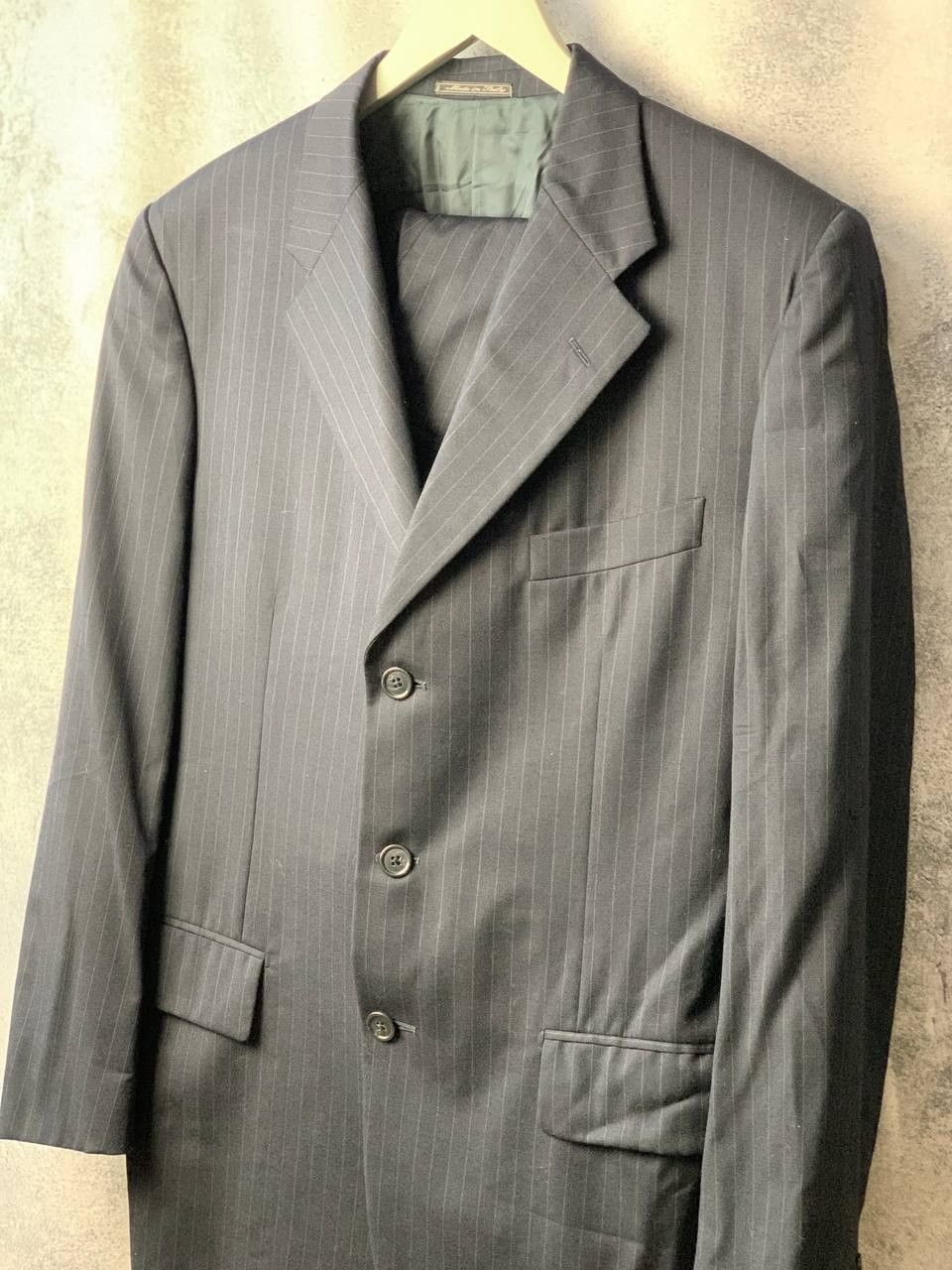 Corneliani Corneliani 100% Wool 2-Button Suit Navy Pinstripe Italy 50R Size 50R - 5 Thumbnail