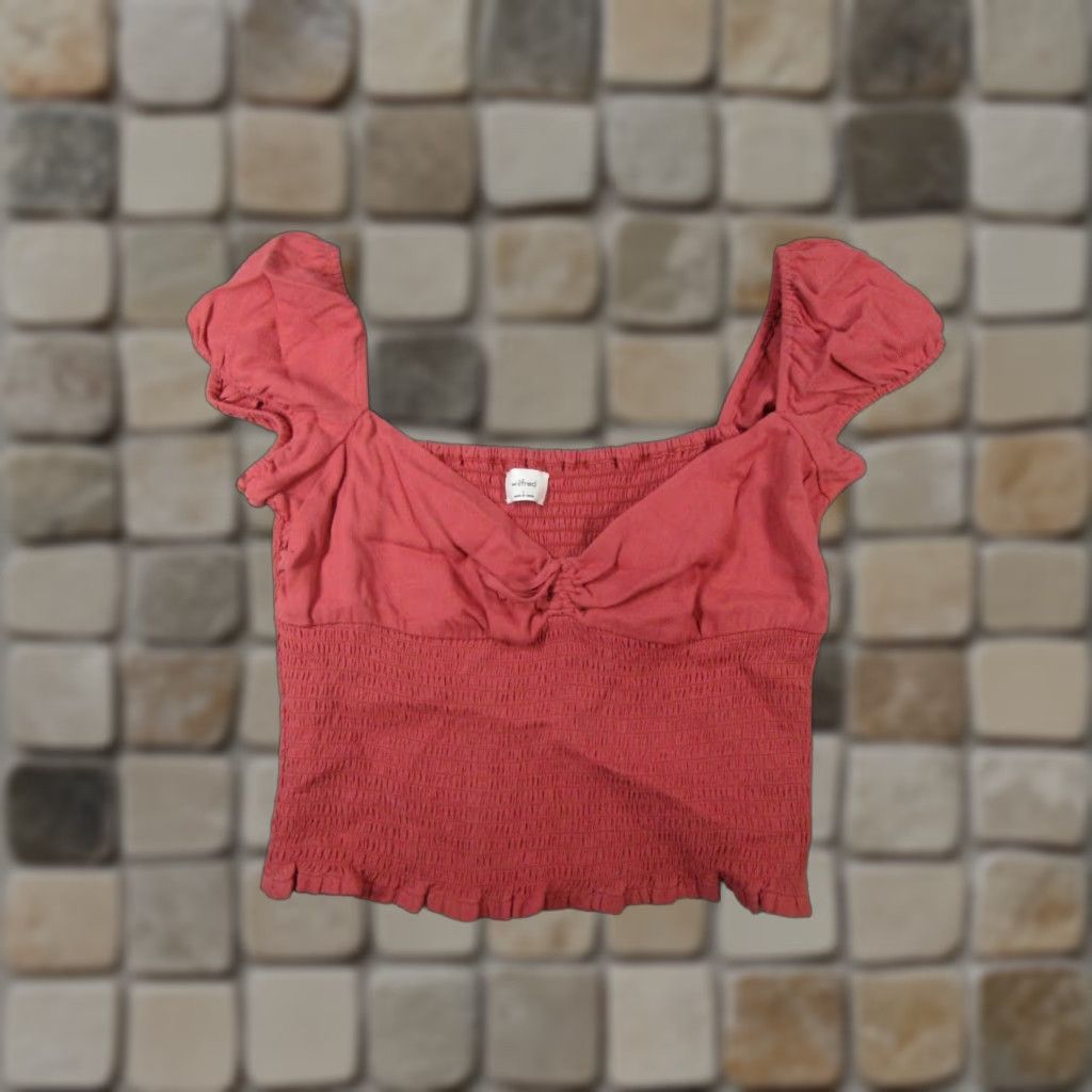 Vintage Wilfred Blouse Womens Large Red Tank Sleeveless Cropped Square Neck Pullover Casual Regular Size L Vintage No Size L / US 10 / IT 46 - 1 Thumbnail
