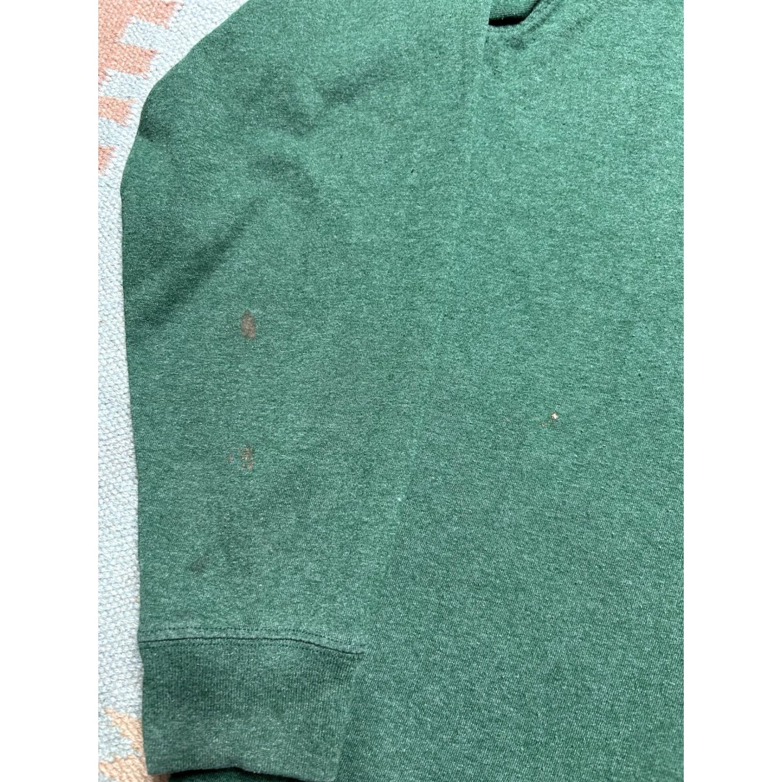 Carhartt VINTAGE Carhartt Long Sleeve Henley T Shirt Loose Fit Green Blank Distressed Adult XL Size US XL / EU 56 / 4 - 4 Thumbnail