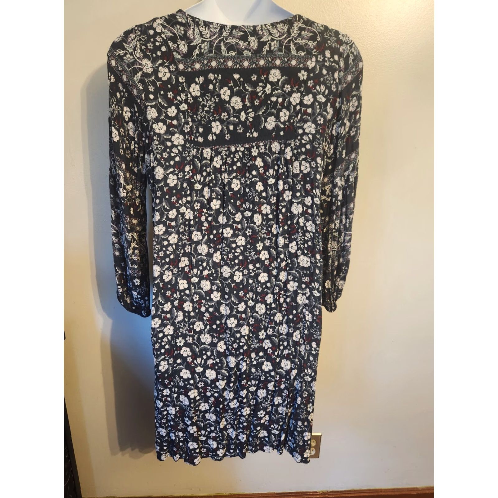 Vintage Knox Rose Embroidered Trim Floral Shift Dress Hippie Boho 2X Size XXL / US 16-18 / IT 52-54 - 6 Thumbnail